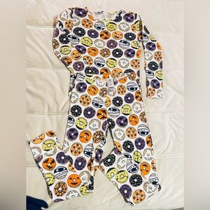 GAP Kids Halloween Emoji Pajama Set - Orange and Purple